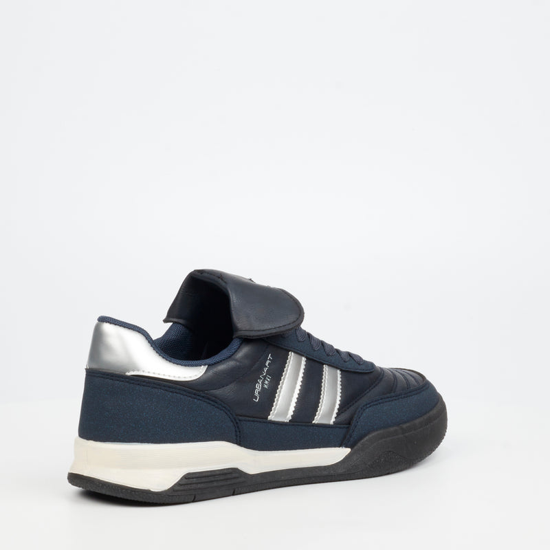 Urbanart Stud 1 Faux Wax / Faux Nubuck Sneaker - Navy