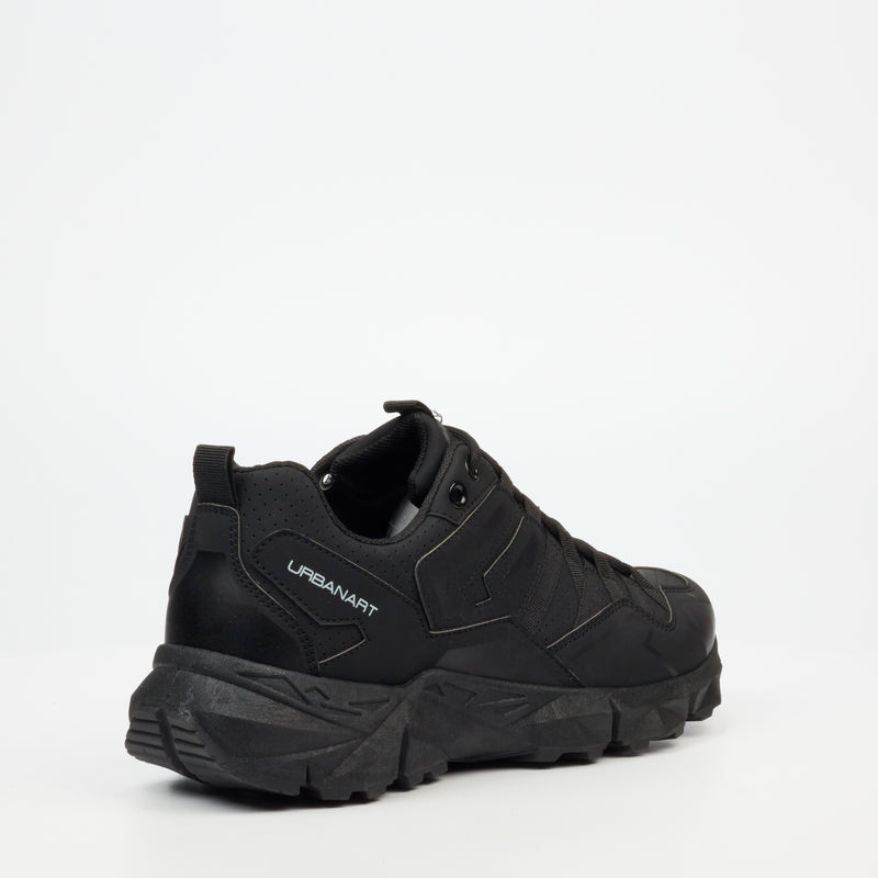 Urbanart Sturdy 2 Faux Nubuck Sneaker - Black footwear UBRT