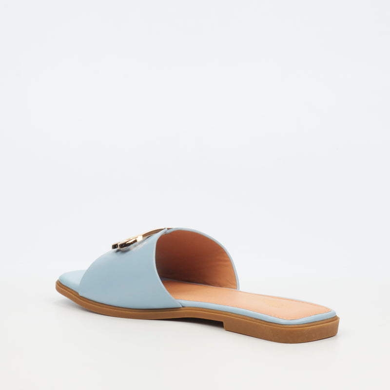 Miss Black Syrup 1 Flat Sandal - Blue footwear Miss Black   