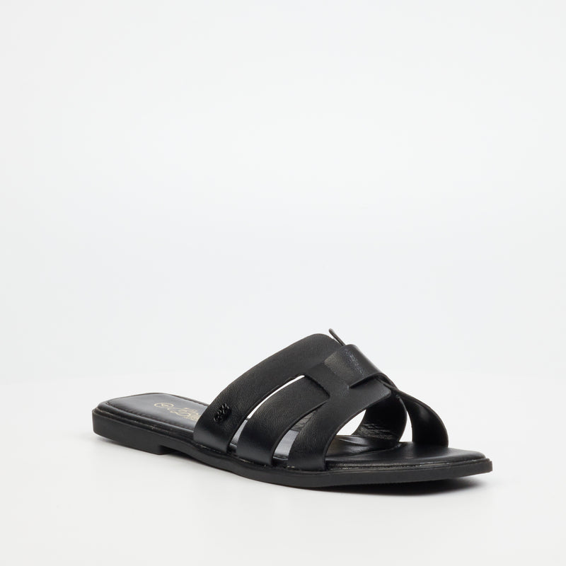 Miss Black Syrup 2 Flat Sandal - Black footwear Miss Black   