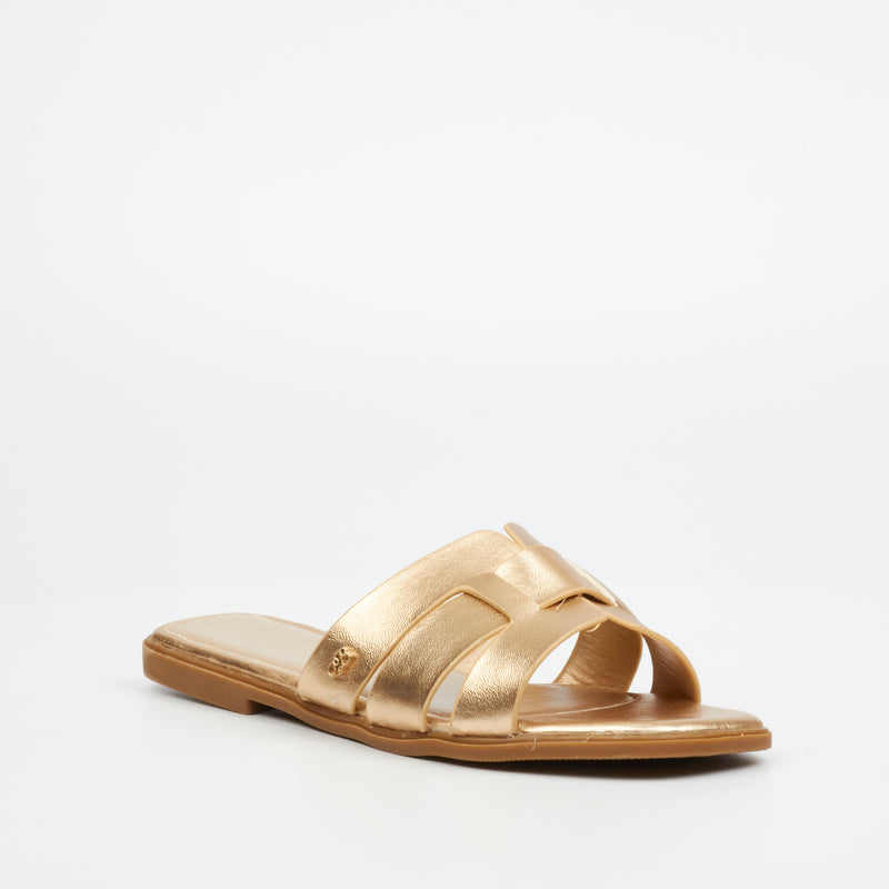 Miss Black Syrup 2 Flat Sandal - Gold footwear Miss Black   