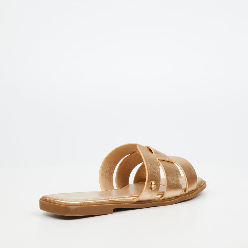 Miss Black Syrup 2 Flat Sandal - Gold footwear Miss Black   