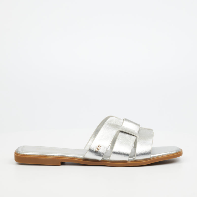 Miss Black Syrup 2 Flat Sandal - Silver footwear Miss Black   