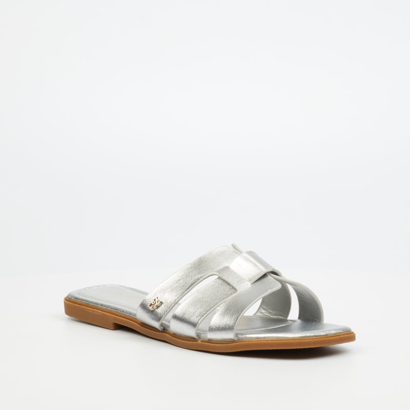 Miss Black Syrup 2 Flat Sandal - Silver footwear Miss Black   