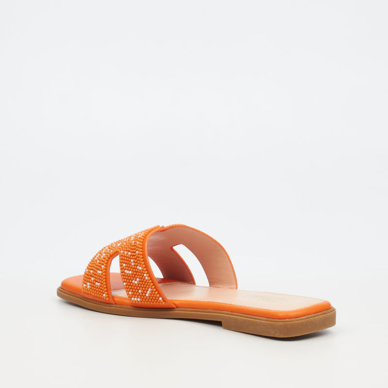 Miss Black Syrup 3 Flat Sandal - Orange footwear Miss Black   