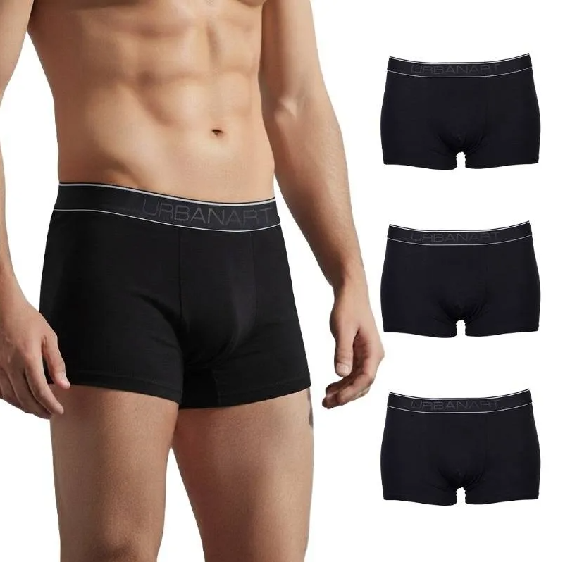 Urban Art Mid Briefs – Triple Black (3 x Black) underwear Urbanart
