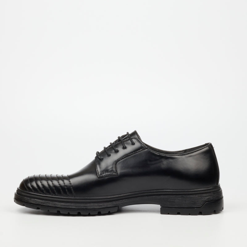 Mazerata Talya 3 Faux Wax Shoes - Black footwear Mazerata