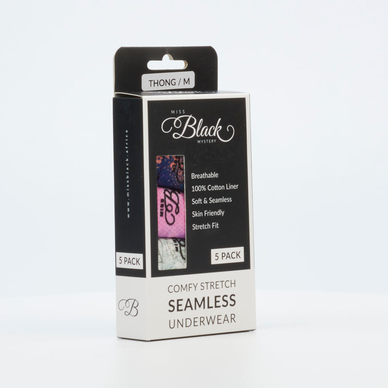 Miss Black Mystery Tease Thong 5 Pack - Multi underwear Miss Black