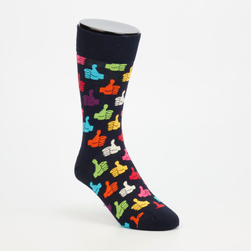 Happy Socks Thumps Up Sock - Navy accessories External   