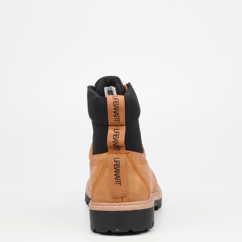Urbanart Timba 3 Faux Nubuck / Canvas Ankle Boot - Honey footwear Urbanart   
