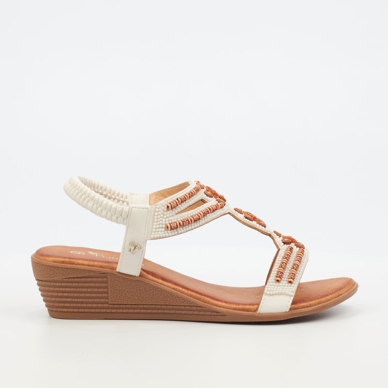 Butterfly Feet Tinika 1 Wedge - White footwear Butterfly Feet   