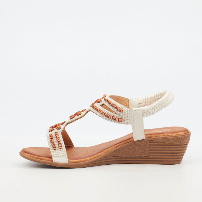 Butterfly Feet Tinika 1 Wedge - White footwear Butterfly Feet   