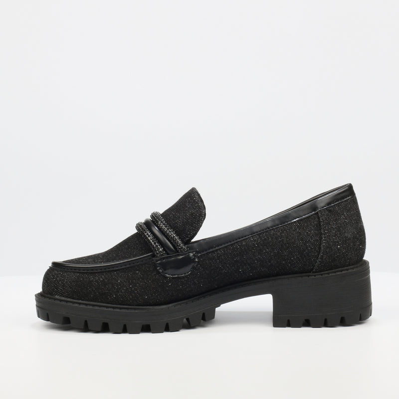 MIss Black Tipsy 3 Loafer - Black footwear Miss Black   