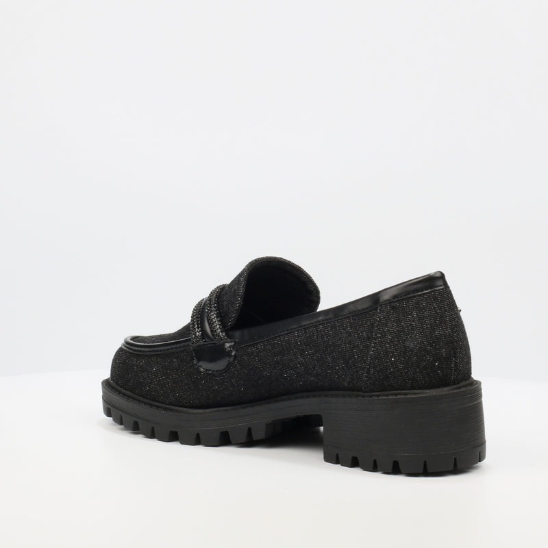 MIss Black Tipsy 3 Loafer - Black footwear Miss Black   