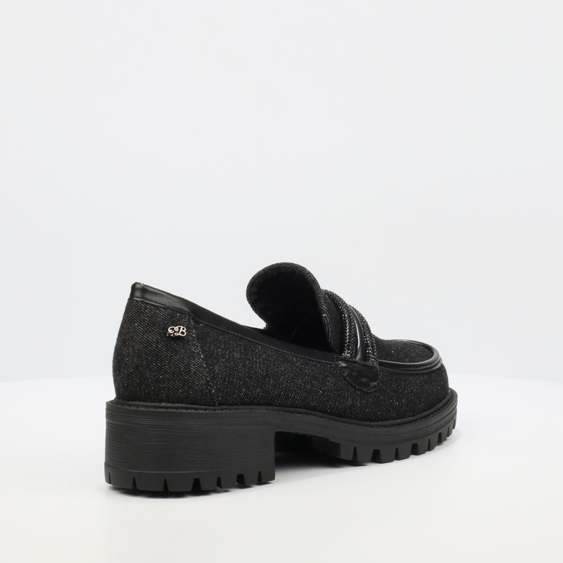 MIss Black Tipsy 3 Loafer - Black footwear Miss Black   