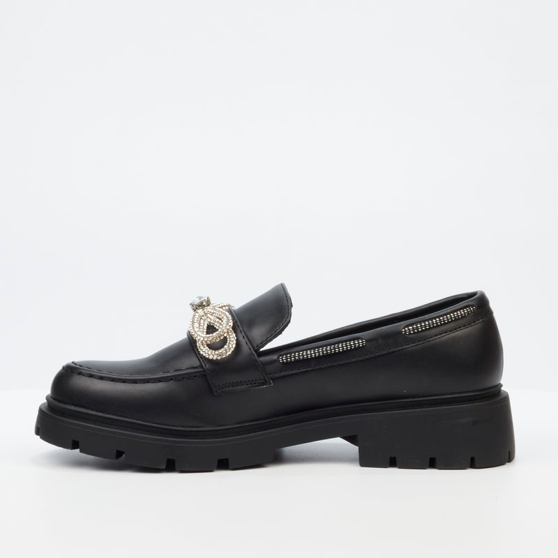 Miss Black Tipsy 5 Loafer - Black footwear Miss Black   