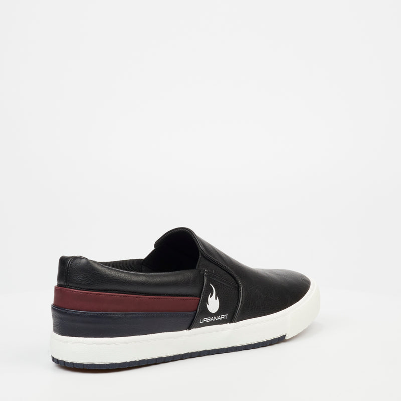 Urbanart Topaz 1 Faux Leather Sneaker - Black footwear UBRT   