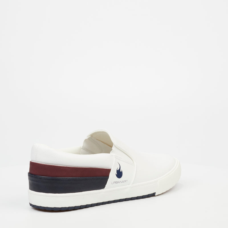 Urbanart Topaz 1 Faux Leather  Sneaker - White footwear UBRT   