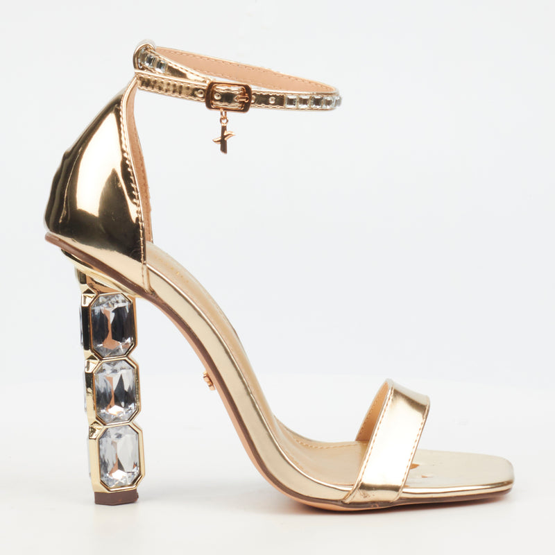 Rock & Co Tower 1 Heel - Gold footwear Rocknco