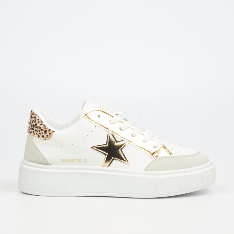 Miss Black Twinkle 1 Sneaker - White footwear Miss Black