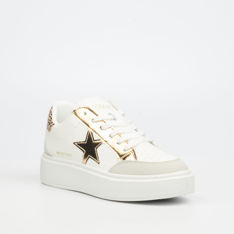 Miss Black Twinkle 1 Sneaker - White footwear Miss Black