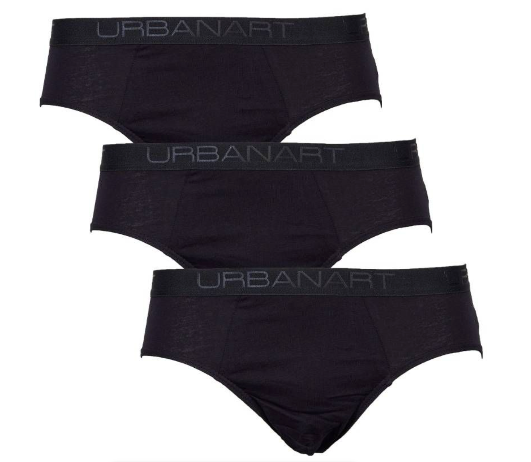 Urbanart Midnight Trio Briefs - Black apparel Urbanart
