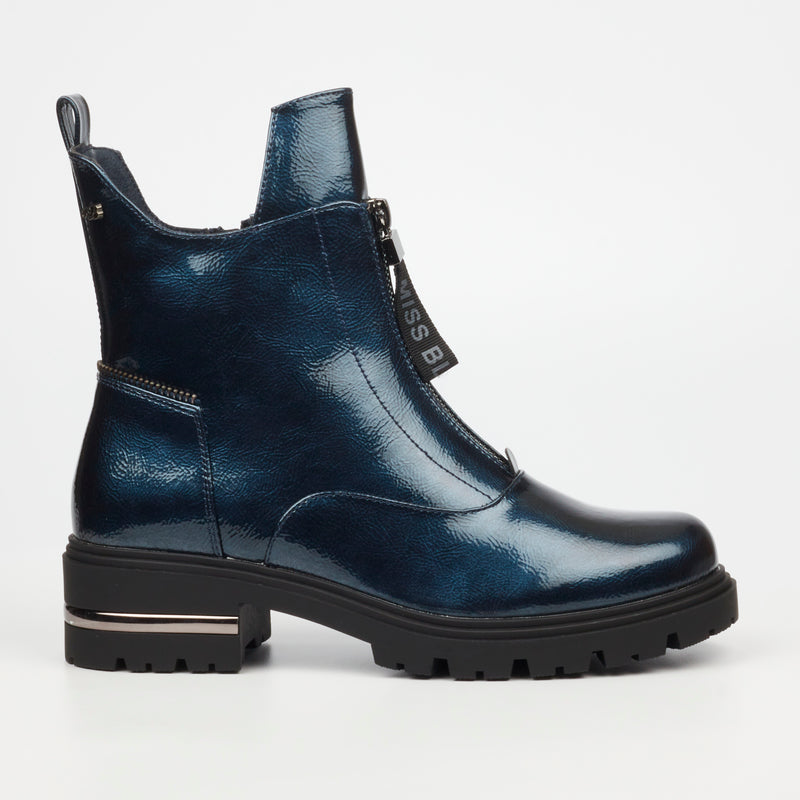 Miss Black Vadar 2 Ankle Boot - Navy footwear Miss Black