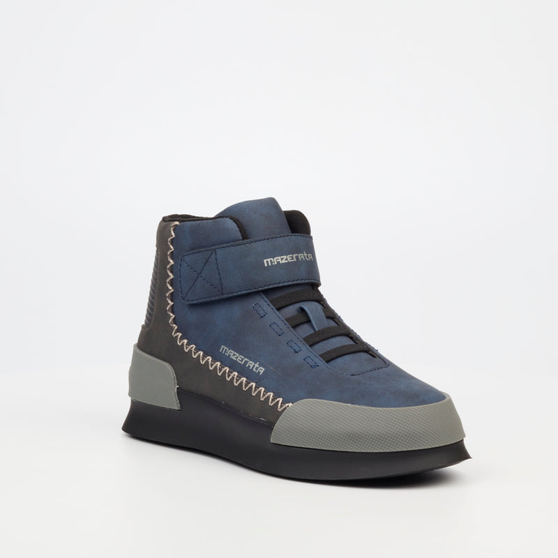 Mazerata Valentino 1 Nub Sneaker - Navy (youth) footwear Mazerata   