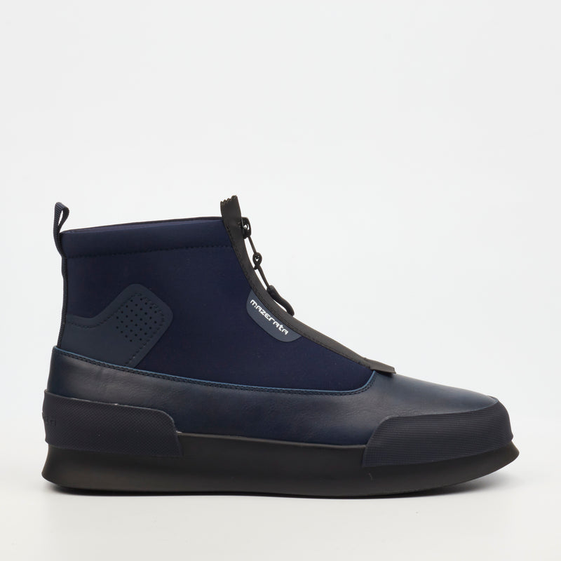 Mazerata Valentino 20 Faux Leather / Lycra Sneaker - Navy footwear Mazerata