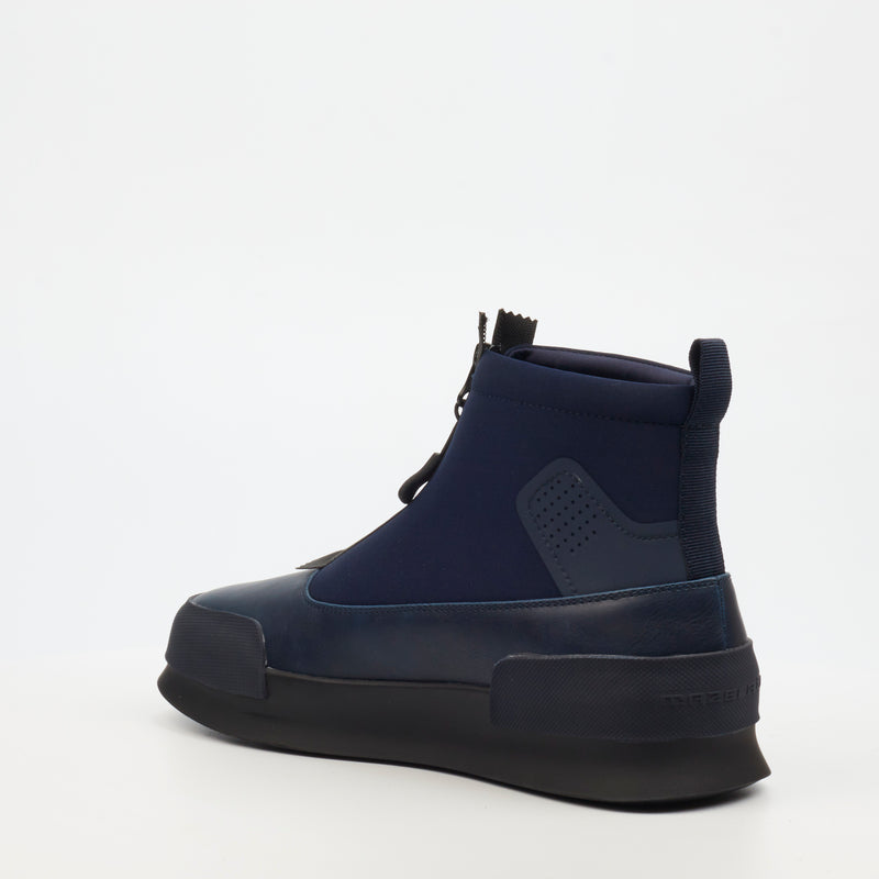 Mazerata Valentino 20 Faux Leather / Lycra Sneaker - Navy footwear Mazerata