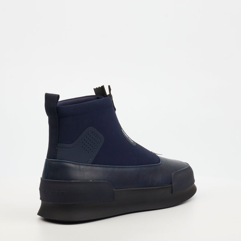 Mazerata Valentino 20 Faux Leather / Lycra Sneaker - Navy footwear Mazerata