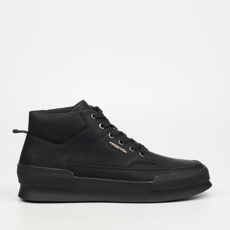 Mazerata Valentino 23 Faux Nubuck Sneaker - Black footwear Mazerata