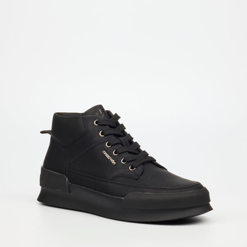 Mazerata Valentino 23 Faux Nubuck Sneaker - Black footwear Mazerata