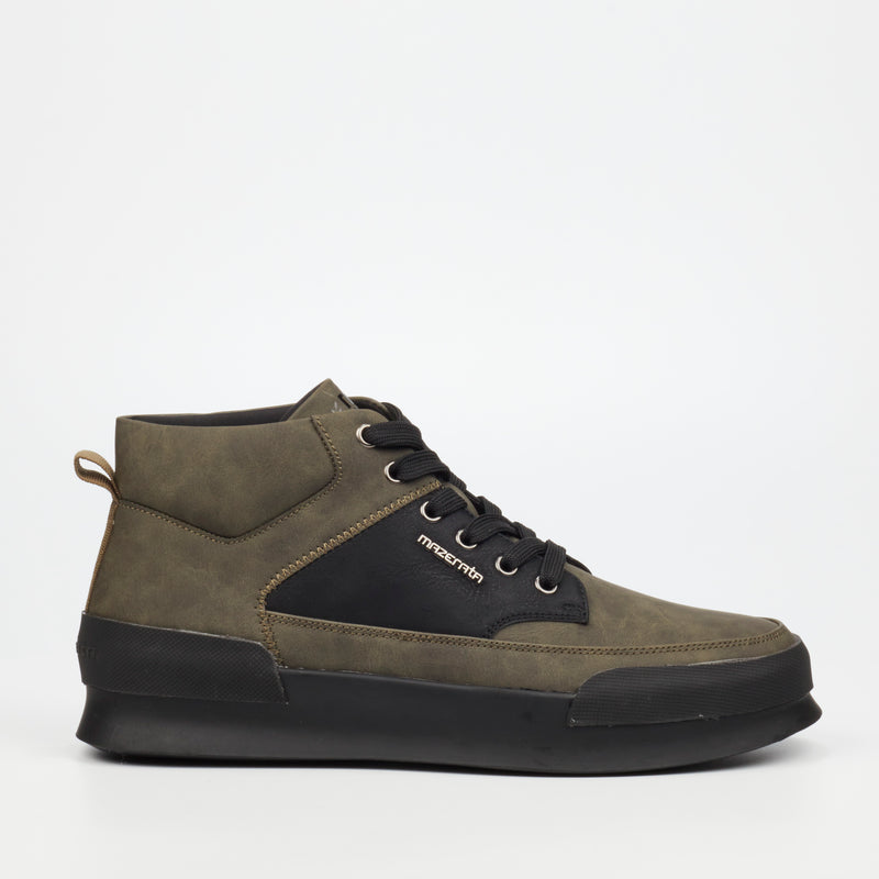 Mazerata Valentino 23 Faux Nubuck Sneaker - Olive footwear Mazerata