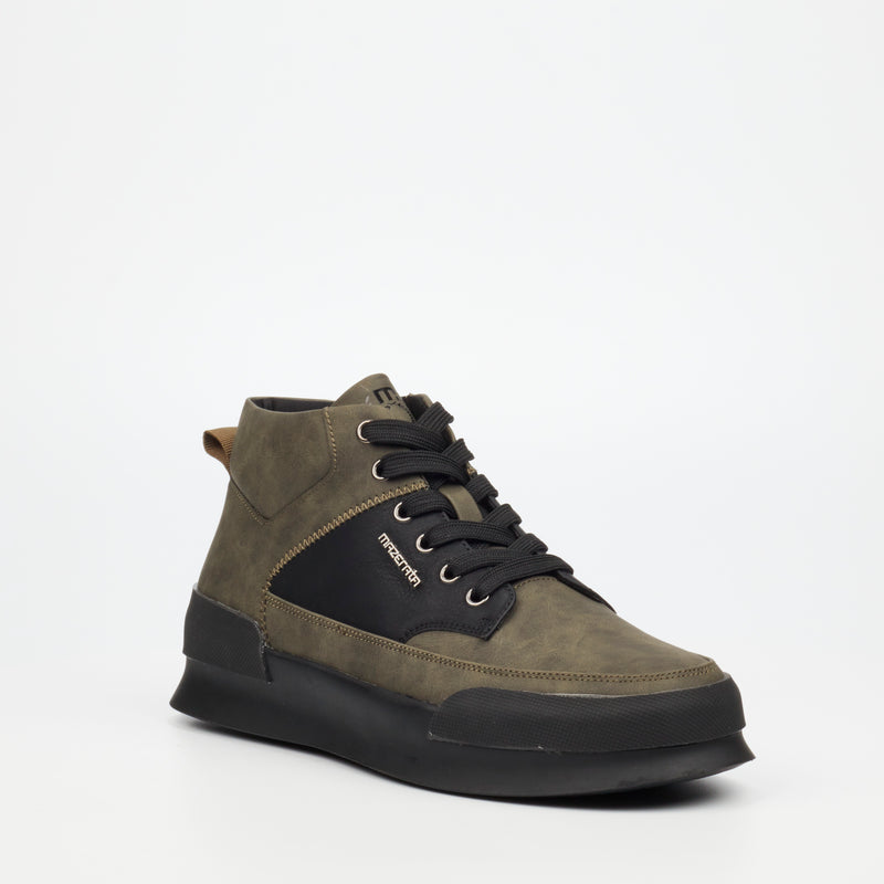 Mazerata Valentino 23 Faux Nubuck Sneaker - Olive footwear Mazerata