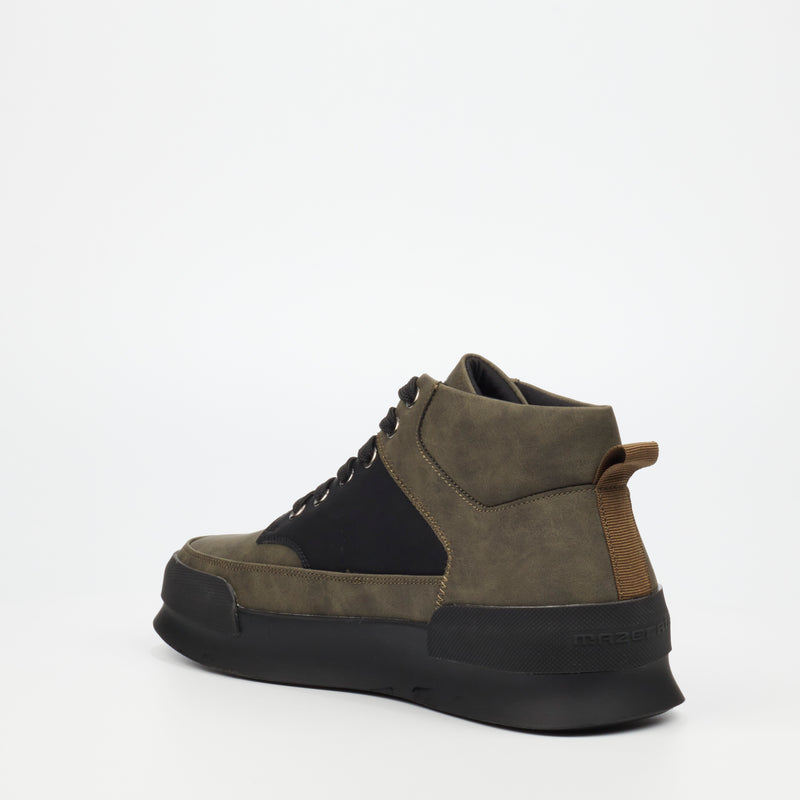 Mazerata Valentino 23 Faux Nubuck Sneaker - Olive footwear Mazerata