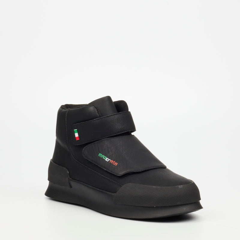 Mazerata Valentino 26 Faux Nubuck Sneaker - Black footwear Mazerata