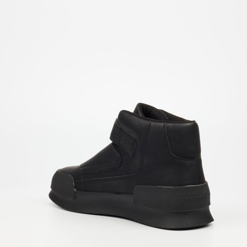 Mazerata Valentino 26 Faux Nubuck Sneaker - Black footwear Mazerata