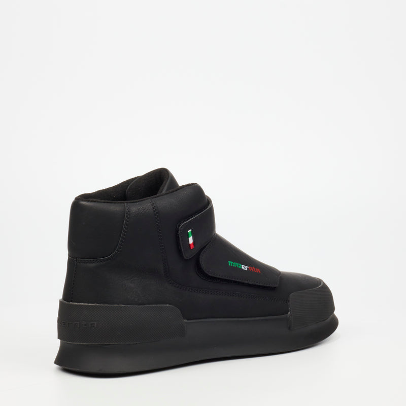 Mazerata Valentino 26 Faux Nubuck Sneaker - Black footwear Mazerata