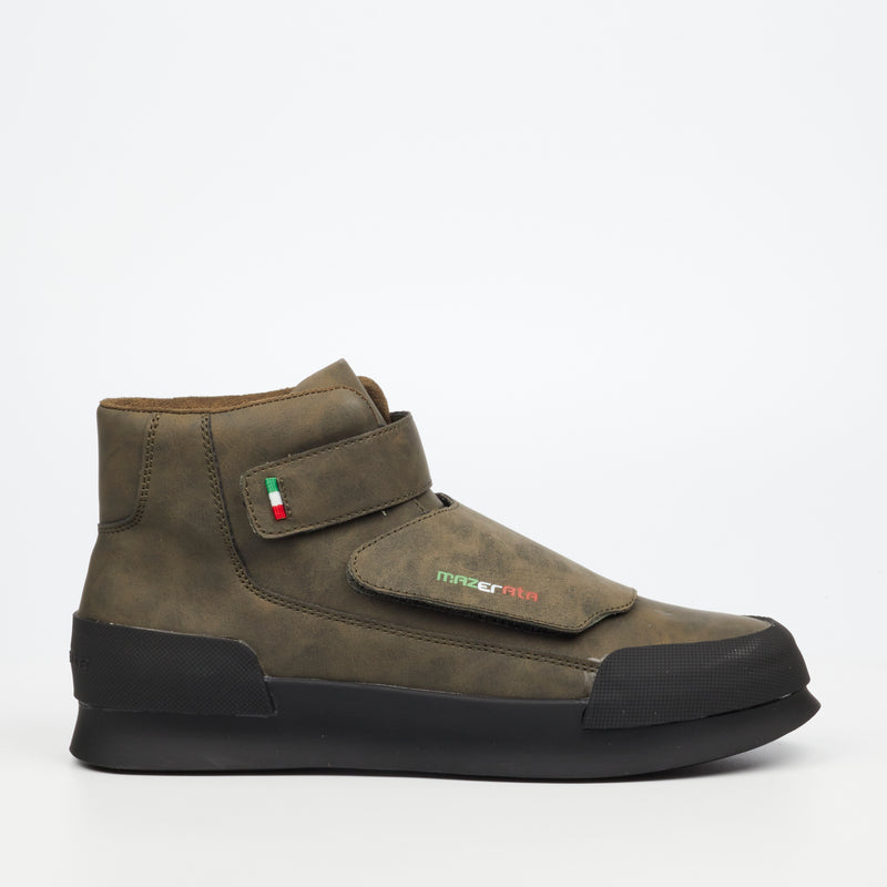 Mazerata Valentino 26 Faux Nubuck Sneaker - Olive footwear Mazerata