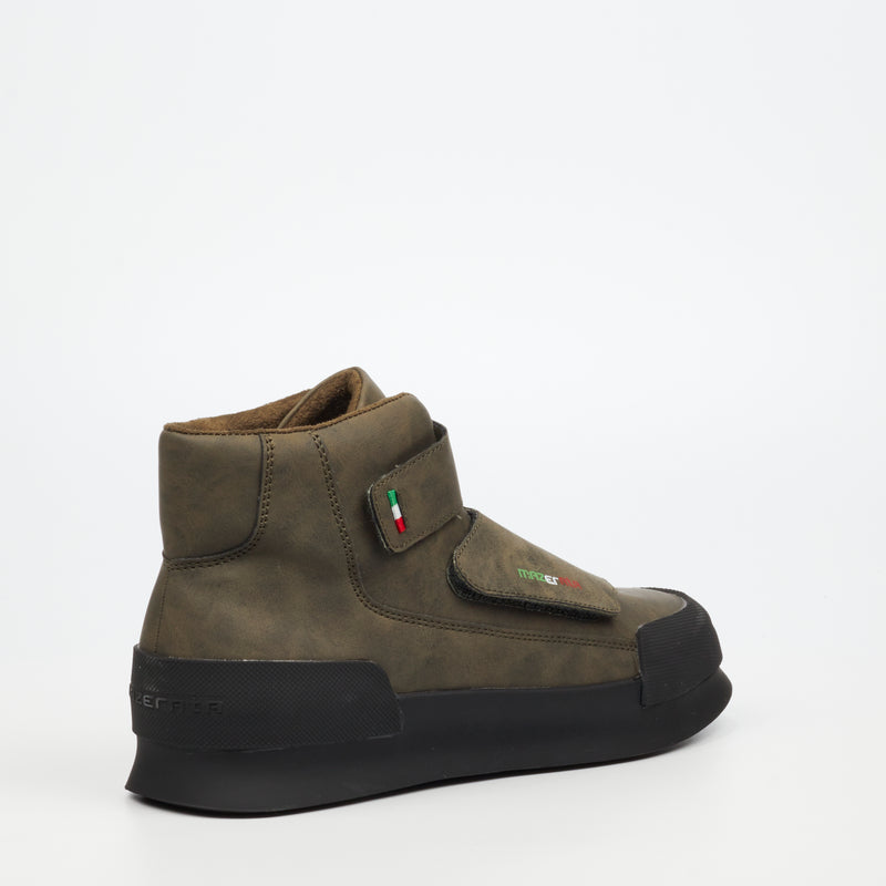 Mazerata Valentino 26 Faux Nubuck Sneaker - Olive footwear Mazerata