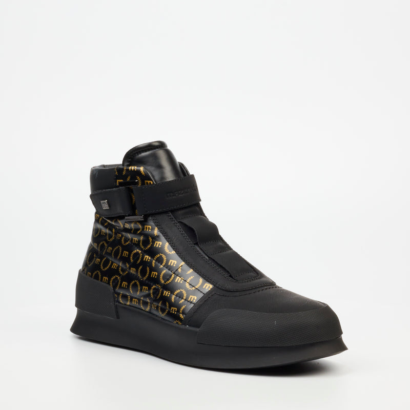 Mazerata Valentino 31 Print Sneaker - Black footwear Mazerata