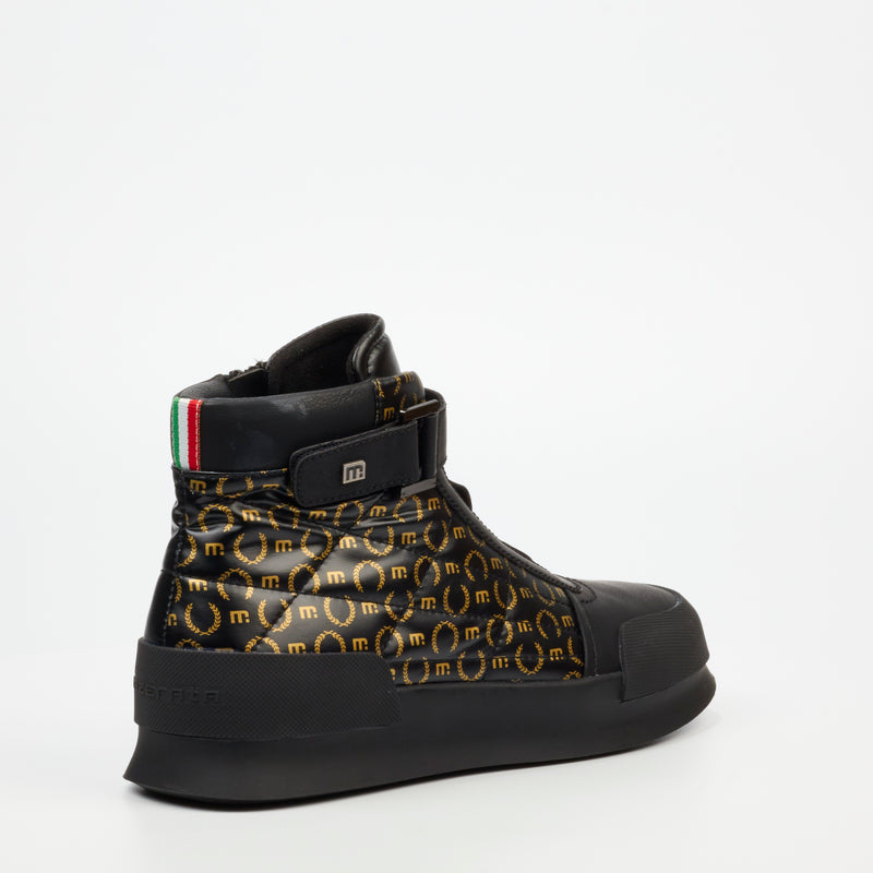 Mazerata Valentino 31 Print Sneaker - Black footwear Mazerata