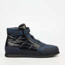 Mazerata Valentino 32 Faux Nubuck / Nylon Ankle Boot - Navy footwear Mazerata