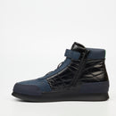 Mazerata Valentino 32 Faux Nubuck / Nylon Ankle Boot - Navy footwear Mazerata