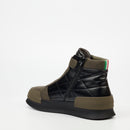 Mazerata Valentino 32 Faux Nubuck / Nylon Ankle Boot - Olive footwear Mazerata