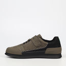 Mazerata Valentino 3 Faux Nubuck Sneaker - Olive footwear Mazerata   