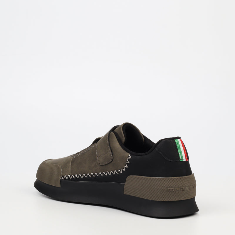 Mazerata Valentino 3 Faux Nubuck Sneaker - Olive footwear Mazerata   