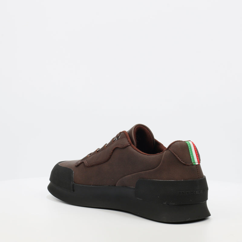 Mazerata Valentino 9 Faux Nubuck Sneaker - Chocolate footwear Mazerata   
