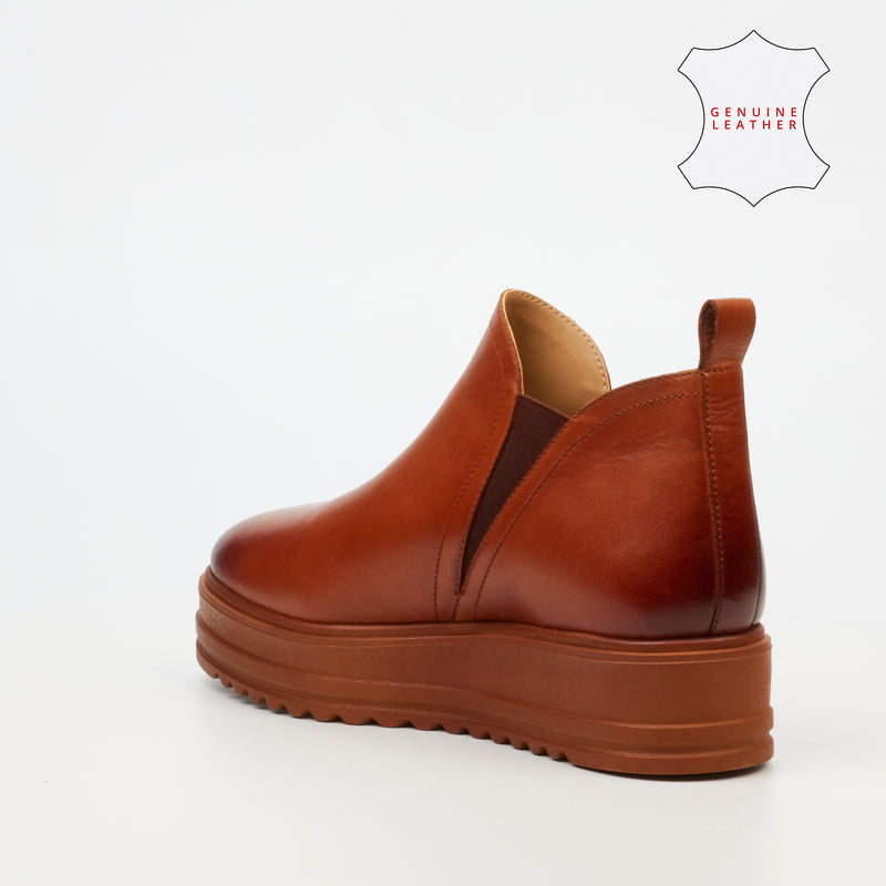 Nicci Tyler Veniz 1 Handcrafted Leather Ankle Boot - Tan footwear Nicci Tyler